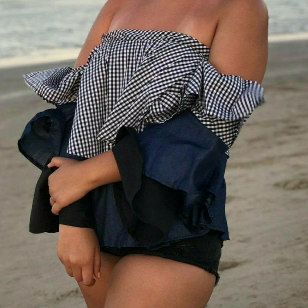 Layered Denim Top